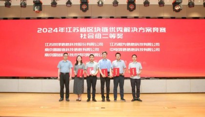 南京市高淳区创新经济促进会副会长单位南京国础青桐区块链项目获奖