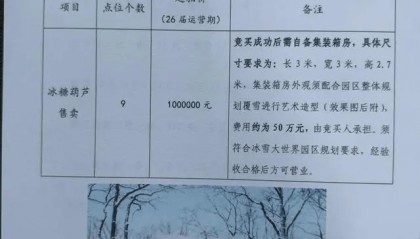 哈尔滨冰雪大世界100万起拍糖葫芦摊位，别轻言割韭菜